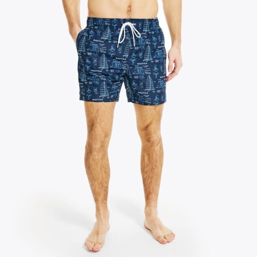 Nautica SUSTAINABLY CRAFTED 6" PRINTED SWIM trunks- 3XL